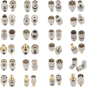 UHF Adapter Kits, SMA to BNC Connector, 24-Pack RF Coaxial Connectors Set, UHF PL259 SO239 to SMA/BNC/N/F Type Male Female Coax Adapters