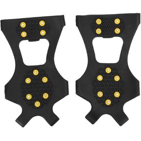 Ice Crampons, Toilet Rubber 10 Teeth Snow Shoes Folding for Ice Fishing for Hunting for Mountaineering