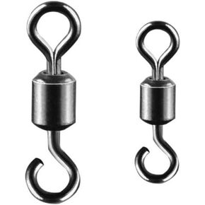 Pack of 100 Fishing Swivels Open Eye Rolling Swivel Quick Change Leader Line Connector