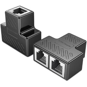 RJ45 Coupler 1 to 2 Port 2 Pack ، Ethernet Extender in Line Coupler CAT7 CAT6 CAT5E CABLE COLLECT