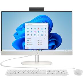 HP 24-cr0026 23.8-inch All-in-One Desktop Computer, Intel Core i3-N300, 8GB Memory, 256GB SSD (9W2H5AA#ABA)