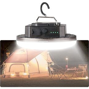 Transparent Portable Rechargeable LED Camping Lights,Waterproof Outdoor Light with 5000Lm,Super Bright Hanging Lanterns for Tents, Canopies & Outdoor Emergencies（Infinitely dimmable）