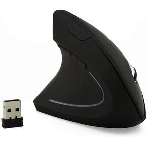 Left-Handed Wireless Mouse,Ergonomic Vertical Mouse High Precision 800/1000/1600 DPI 6 Buttons Computer Gaming Mice for Laptop PC Desktop Notebook (Left Hand)