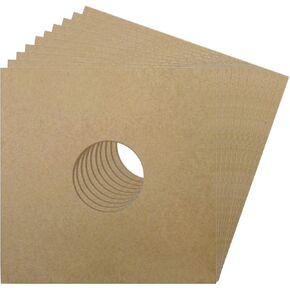 (10) 12" Kraft Brown Vinyl Record Album Jackets (with a Hole) - #12JWKRHH