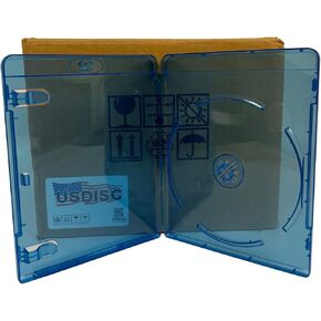 Blu-ray Cases Standard 12mm, Single 1 Disc, Clear Blue, Pack of 50