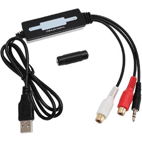 نموذج اكتساب الصوت USB 2.0 مع جودة صوت أعلى ، وتأثير ستيريو للقناة المزدوجة ، والتوصيل والتكاثر لدراسات الموسيقى ، والمواد ABS