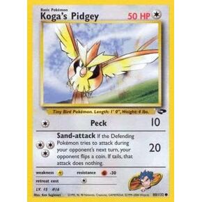 Koga's Pidgey - 80/132 - Common - Unlimited Edition