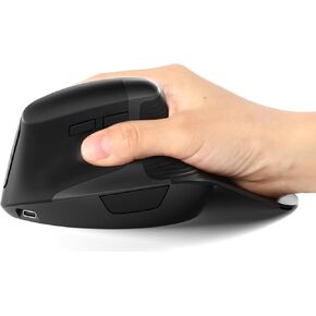 seenda Ergonomic Mouse Rechargeable, 2.4G USB & Type C Vertical Wireless Ergo Mouse with Instant Desktop Return Key, Quiet Click, Palm Rest, Anti-Slip Optical Mice for Mac OS, Windows, Pink