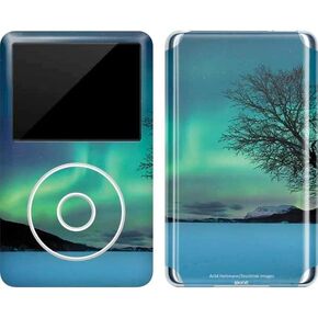 Skinit Decal MP3 Player Skin Compatible with iPod Classic (6th Gen) 80GB - Officially Licensed StockTrek Aurora Borealis Over a Lake in Norway Design