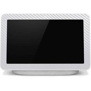Skinit Decal Audio Skin Compatible with Google Home Hub - White Carbon Fiber Specialty Texture Material Design