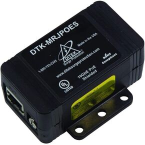 Ditek DTK-MRJPOE Cat5e Poe Gigabit Ethernet Surge Protection Rj45 I/o Connection Ul497b