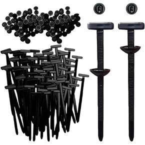 Nylon Universal Cable Tie Buckle, Heavy Duty Self-Locking Zip Ties Holder with Pin & Button Design, Fasteners Car Body, New Multifunctional Cable Tie Buckle for Auto Repair (50pcs)