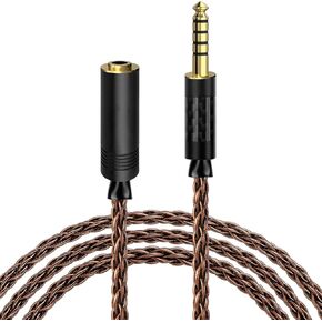 Geekria Apollo 6NOCC 4.4mm Balanced Cable Single Crystal Copper Upgrade Extension Cord, 4.4mm Male to Female Replacement Cord for HiFi Headset (4.9ft / 1.5m)