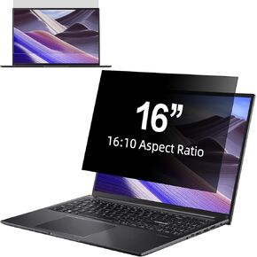 Laptop Privacy Screen 16 Inch, 16:10 Aspect Removable Anti Glare Blue Light Filter Protector, 16inch Computer Monitor Privacy Shield