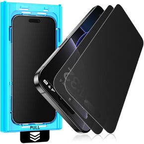 Mothca 2 Pack Matte Privacy Screen Protector for iPhone 16 Pro Max 6.9-inch [Auto Fit Box Dust-Free] Anti Spy Anti-Glare Anti-Fingerprint Full Coverage Tempered Glass, Smooth as Silk, Case Friendly