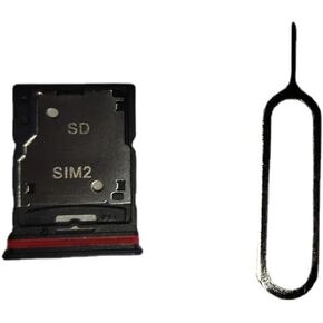 Dual SIM Card Tray Slot Holder SD Card Tray Replacement for Xiaomi Redmi Note 11 Pro+ Plus 5G-Black