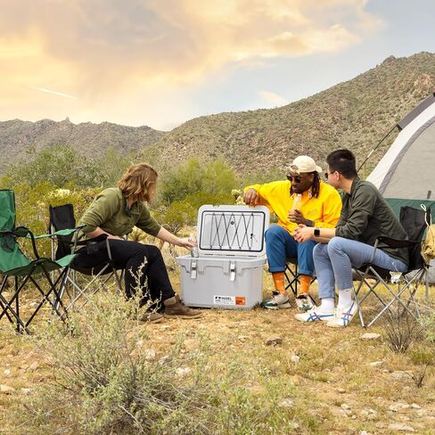 IRIS USA Hugel Cooler, Heavy Duty Metal Buckles, Vacuum-Insulated Ice Chest, Durable Hard Cooler, Built-in Handles, Fishing Camping Boats Beach Tailgating Road Trips in Saudi Arabia
