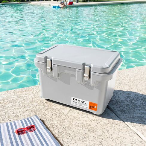 IRIS USA Hugel Cooler, Heavy Duty Metal Buckles, Vacuum-Insulated Ice Chest, Durable Hard Cooler, Built-in Handles, Fishing Camping Boats Beach Tailgating Road Trips in Saudi Arabia