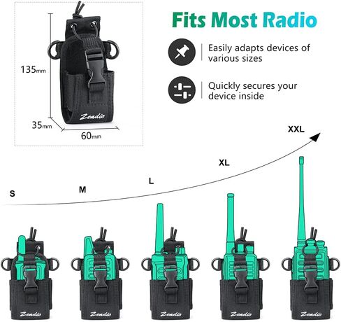 Zeadio Multi-Function Pouch Case Holder for GPS Phone Two Way Radio (ZNC-C, Pack of 6) in Saudi Arabia