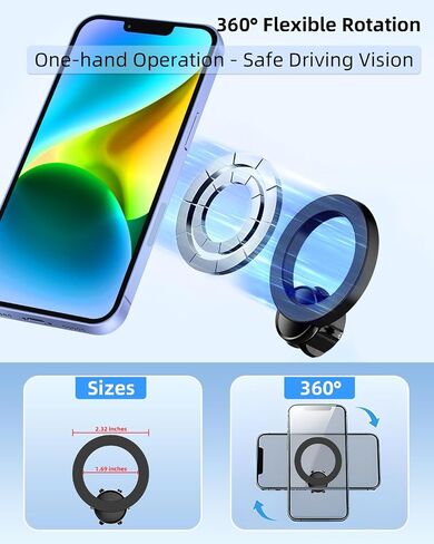 Car Phone Mount for Honda HR-V 2023 2024 2025 Accessories/CR-V 2023 2024 2025 Accessories 7/9-inch Screen 360° Rotation Phone Cradles 15W Fast Wireless Charger Cell Phone Holder Not Affect Air Vent in Saudi Arabia