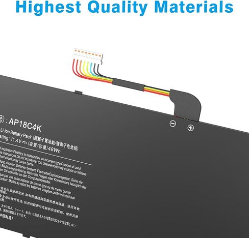 AP18C4K Laptop Battery Compatible with Aspire 5 A515-43 A515-43G A515-44 A515-44G Spin 3 SP314-54N SP314-54N-54XS A515-43G-R05T A515-43G-R1SJ A514-52G-521W A515-44G-R26L A515-43-R057 in Kuwait