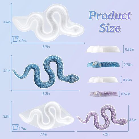 LET'S RESIN Resin Molds Silicone, 2 Pcs Animal Epoxy Resin molds with Realistic Frog and Lizard Shapes, 3D Lifelike Silicone Molds for Epoxy Resin, Wall Desktop, Cabinets Decor in Kuwait