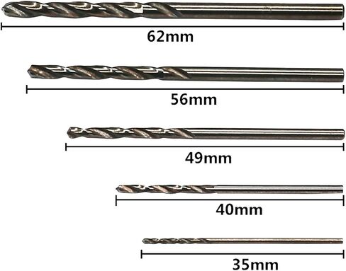 SPKLINE 10 قطع من الفولاذ عالي السرعة 1/8 بوصة مجموعة رؤوس مثقاب كوبالت 3.2 مم (1/8 بوصة) طول Jobber Twist M35 مثقاب معدني للفولاذ المقاوم للصدأ ومجموعة رؤوس مثقاب معدنية صلبة in Kuwait