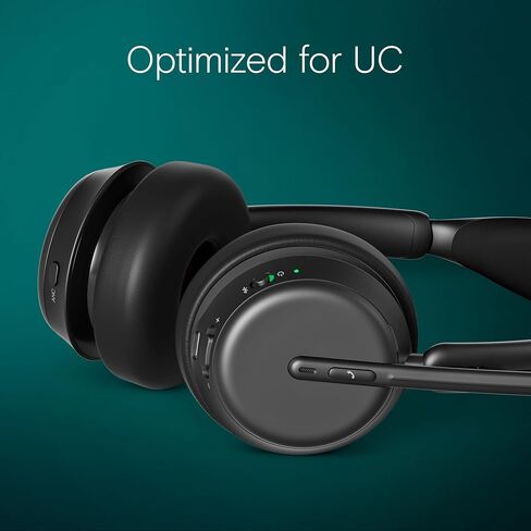 EPOS Impact 1060 ANC Professional Bluetooth Headset for PC - Double-Sided, Premium Noise-Canceling Mic, AI, Intuitive Controls, Super Wideband Audio, Ideal for Focused Work in Noisy Office in Kuwait
