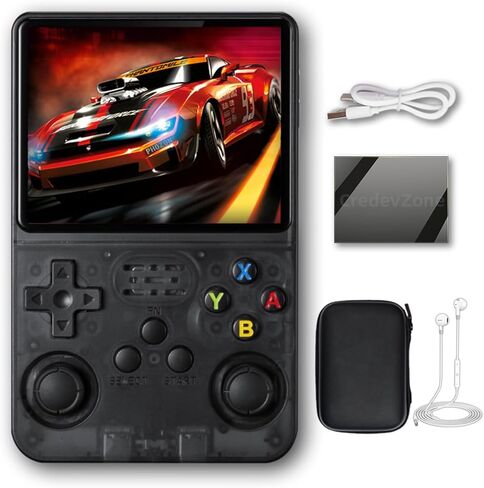 جهاز تشغيل العاب الفيديو الرقمية R36S محمول باليد 3.5 انش ريترو محمول باليد ببطارية مدمجة قابلة لاعادة الشحن بنمط محمول مثبت مسبقا بنظام تشغيل العاب الفيديو الرقمية in Kuwait