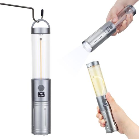 2 in 1 Rechargeable Camping Lantern, Portable Tent Light with High Brightness Flashlight in Saudi Arabia