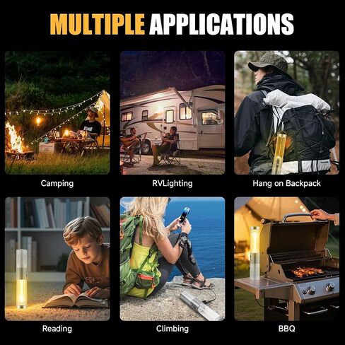 2 in 1 Rechargeable Camping Lantern, Portable Tent Light with High Brightness Flashlight in Saudi Arabia