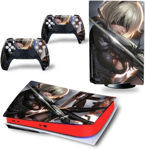 Full Set Skins Compatible with Ps-5 Disc Version,Protective Stickers for Ps-5 Disc Edition Console Controllers (7) in Saudi Arabia