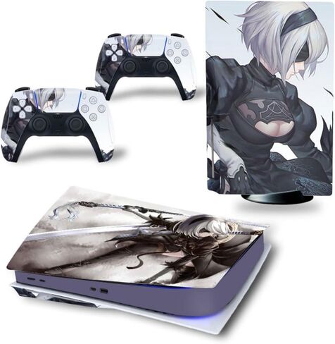 Full Set Skins Compatible with Ps-5 Disc Version,Protective Stickers for Ps-5 Disc Edition Console Controllers (7) in Saudi Arabia