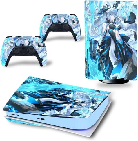 Full Set Skins Compatible with Ps-5 Disc Version,Protective Stickers for Ps-5 Disc Edition Console Controllers (7) in Saudi Arabia