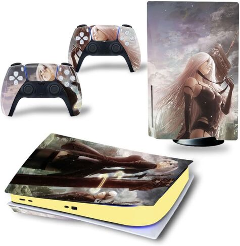Full Set Skins Compatible with Ps-5 Disc Version,Protective Stickers for Ps-5 Disc Edition Console Controllers (7) in Saudi Arabia
