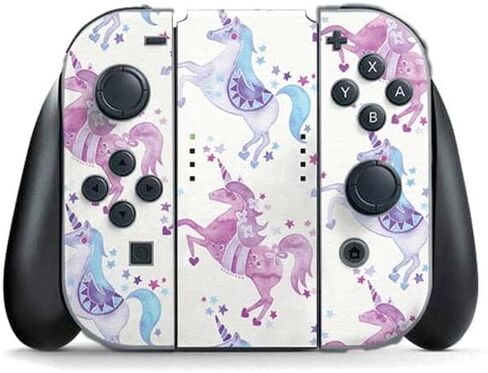 Skinit Skinit Gaming Gaming Skiner مع Nintendo Switch (2017-2021) وحدة تحكم Joy-Con-تصميم Flames الأخضر in Kuwait