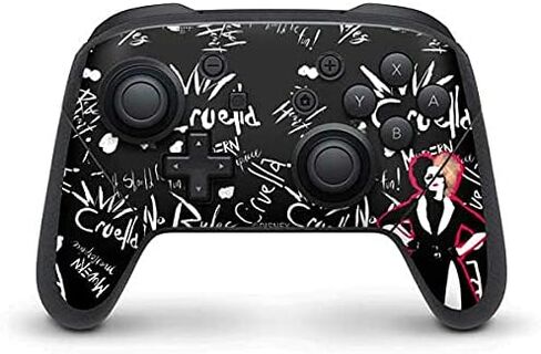 ألعاب Skinit Scenit Gaming Skin متوافقة مع Nintendo Switch Pro Controller - Disney Cruella Cruella المرخص رسميًا (2021) in Kuwait