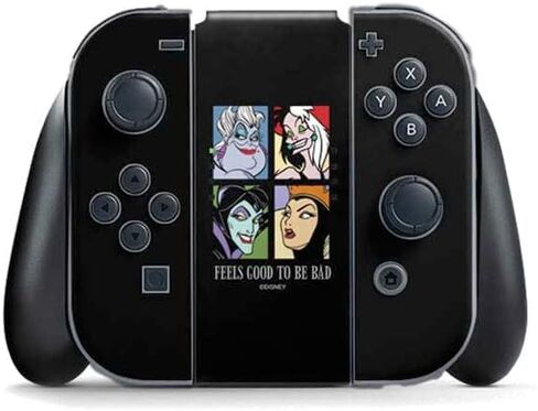 Skinit Decal Gaming Skin Compatible with Nintendo Switch (2017-2021) Joy-Con Controller - Officially Licensed Disney Cruella (2021) Animated Pattern Design in Kuwait