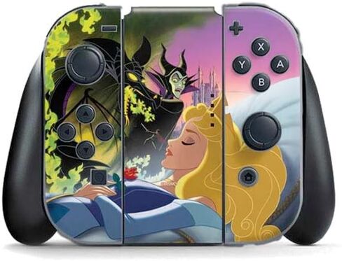 Skinit Decal Gaming Skin Compatible with Nintendo Switch (2017-2021) Joy-Con Controller - Officially Licensed Disney Cruella (2021) Animated Pattern Design in Kuwait