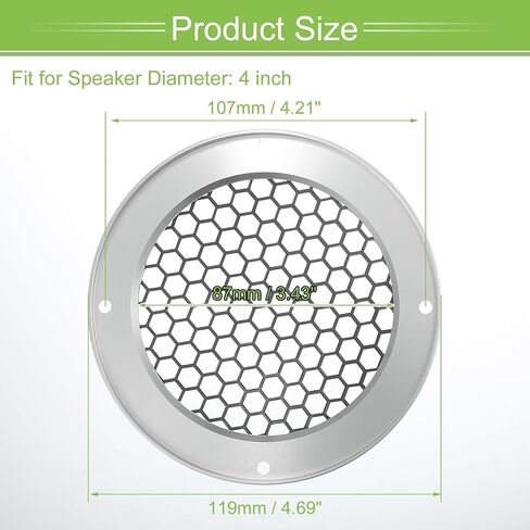 شوايات Acropix Universal 4 "Care Cover Cover Mesh Round 4 بوصة صوت مكبر صوت SPECTER SPERTURCH in Saudi Arabia