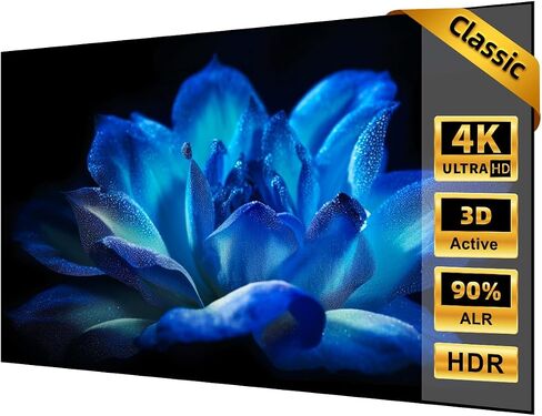 NothingProjector Projector Screen, 120 inch, Ambient Ceiling Light Rejecting ALR CLR, 4K Ultra HD Fixed Frame 16:9, PET Crystal, On Wall Mount for Ultra Short Throw Projectors, Classic Series NothPJ in Saudi Arabia