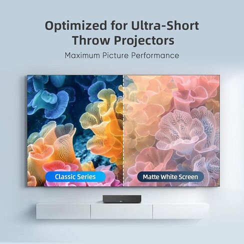 NothingProjector Projector Screen, 120 inch, Ambient Ceiling Light Rejecting ALR CLR, 4K Ultra HD Fixed Frame 16:9, PET Crystal, On Wall Mount for Ultra Short Throw Projectors, Classic Series NothPJ in Saudi Arabia