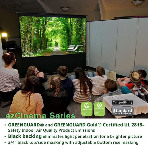 شاشات Elite Ezcinema Series ، 120 بوصة 16: 9 ، شاشة عرض الإسقاط اليدوي لسحب الإسقاط ، ومكتب المسرح المنزلي ، Church 8K 4K Ultra HD 3D Ready ، ومقره الولايات المتحدة. ضمان لمدة عامين ، F120NWH in Saudi Arabia