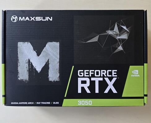 MaxSun Geforce RTX 3050 6GB رسومات بطاقات GDDR6 GPU GPU للألعاب PC MINI Form Form Ssf Slim Low Profile Design PCI Express 4.0 ، HDMI 2.1 ، DisplayPort 1.4a in Kuwait