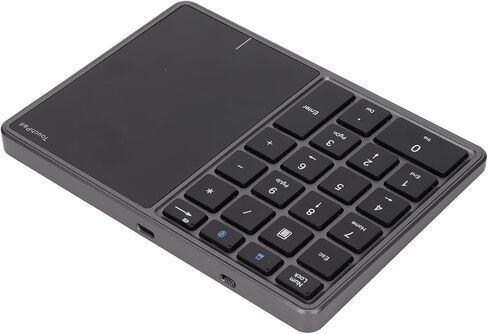2 in 1 Wireless Number Pad, 22 Keys USB Keypad BT4.2 Number Pad 2.4G Small Size Numeric Keypad Light Weight, Portable, Suitable for Laptop Desktop, PC (Black) in Saudi Arabia