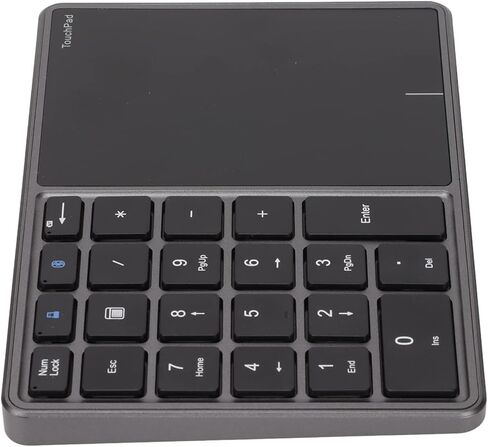 2 in 1 Wireless Number Pad, 22 Keys USB Keypad BT4.2 Number Pad 2.4G Small Size Numeric Keypad Light Weight, Portable, Suitable for Laptop Desktop, PC (Black) in Saudi Arabia