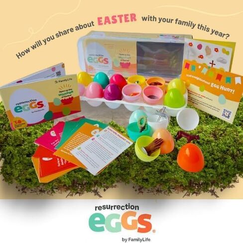 FAMILYLIFE Family Life Resurrection Eggs 30th Anniversary Edition — 12 Piece Easter Eggs Set with Booklet & Religious Figurines — Tells The Story of Easter — Eggs for Easter Egg Hunt in Saudi Arabia