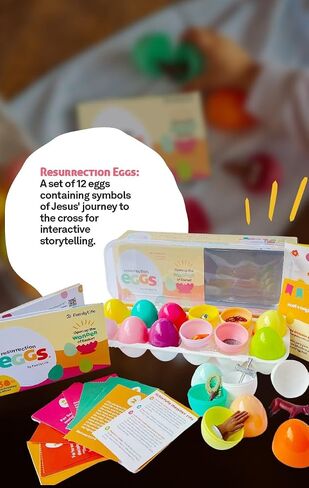 FAMILYLIFE Family Life Resurrection Eggs 30th Anniversary Edition — 12 Piece Easter Eggs Set with Booklet & Religious Figurines — Tells The Story of Easter — Eggs for Easter Egg Hunt in Saudi Arabia