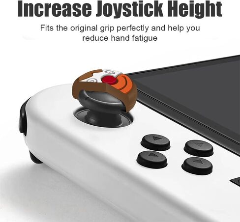 Switch Switch Joycon Thumb Grip Caps ، ملحقات غطاء عصا التحكم في السيليكون الناعمة متوافقة مع Nintendo Switch/OLED/Switch Lite ، أغطية زر المقبض التناظرية لوحدات التحكم (C-MIX) in Saudi Arabia