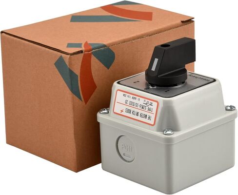 Universal Rotary Cam Selector Changeover Switch SZW26-20/D202.2D with Master Switch Exterior Box LW28-20/4 660V 20A ON-OFF-ON 3 Position 2 Phase 8 Terminals CE in Saudi Arabia